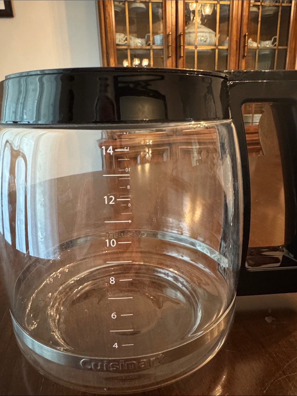 Cuisinart 14 Cup Clear Glass Coffee Carafe with Black & SS Trim
